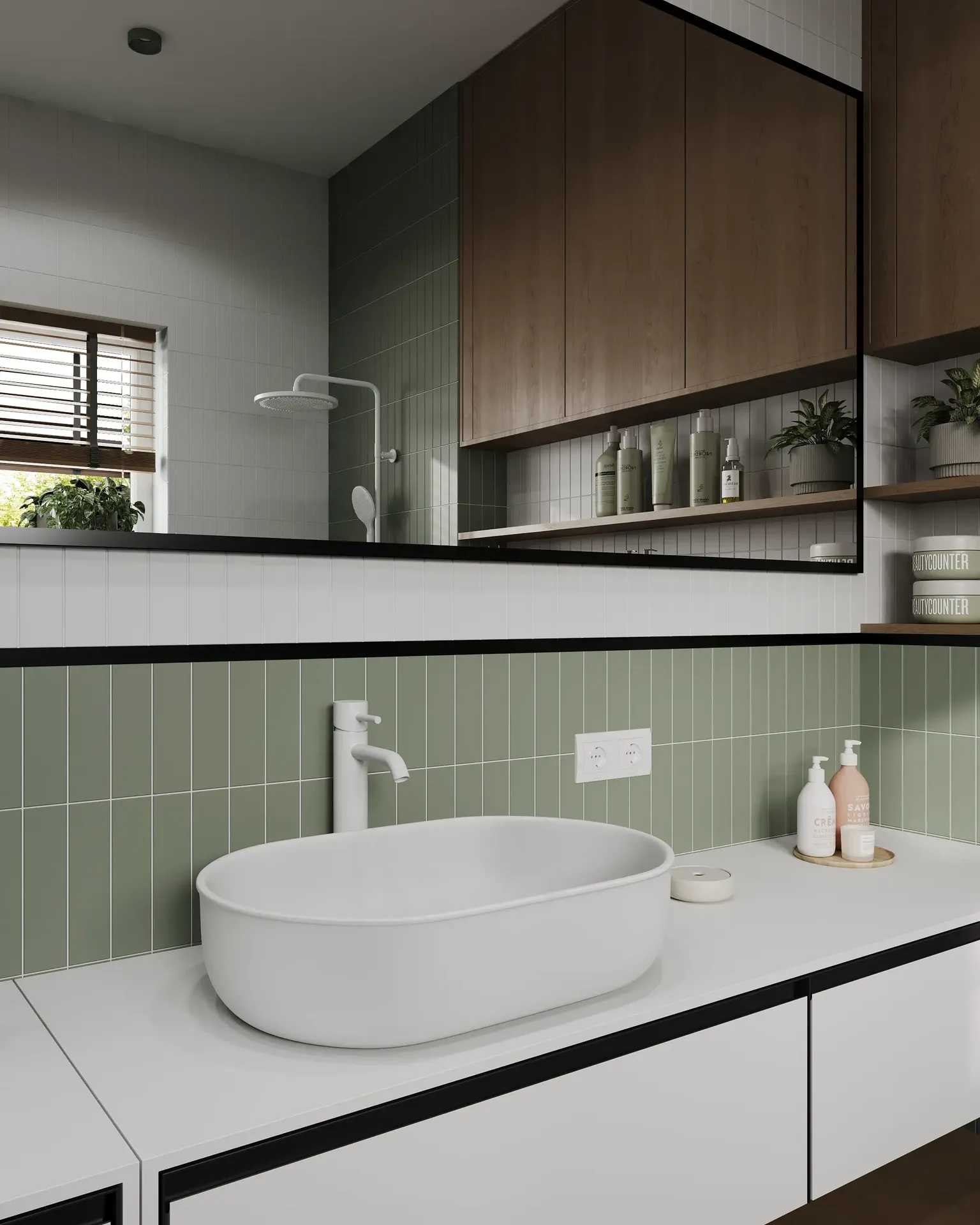 Gros plan sur un lavabo et un miroir de salle de bains.
