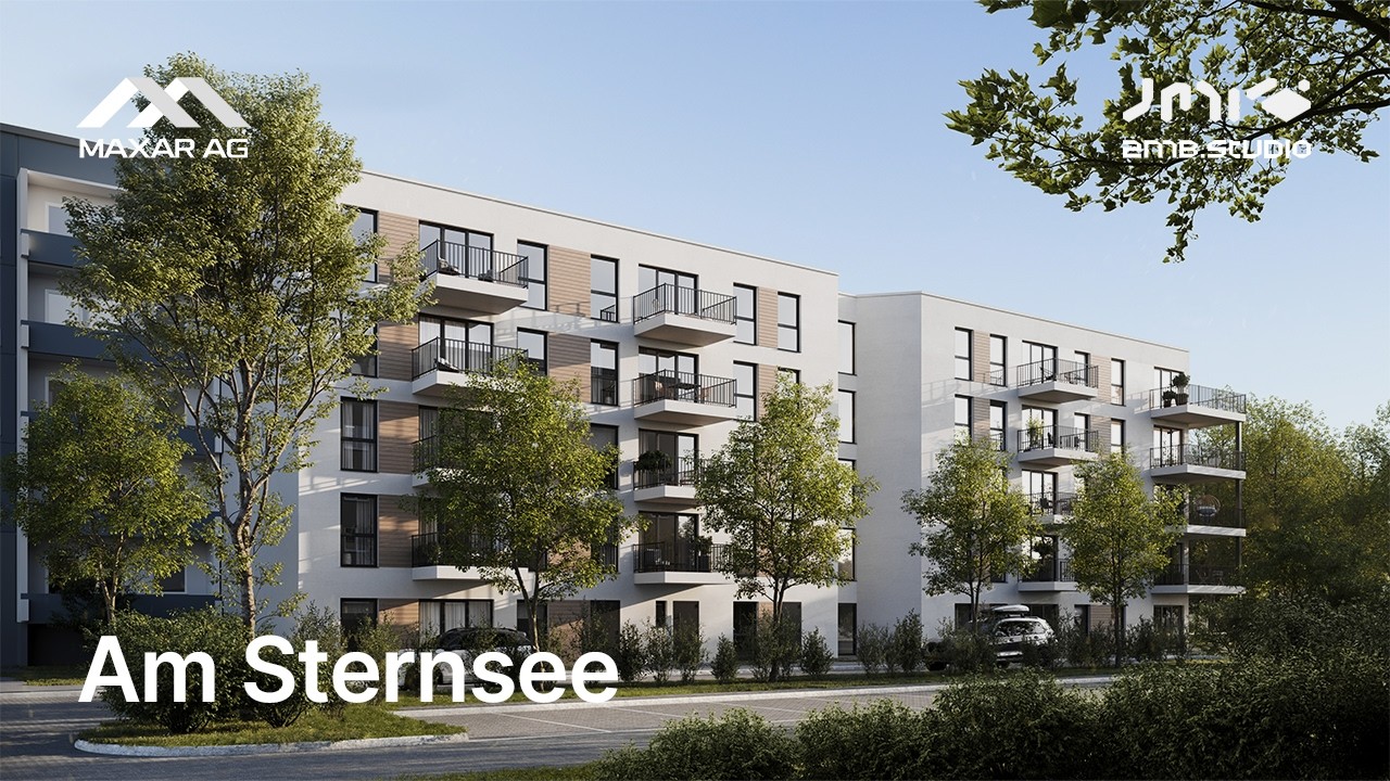 Am Sternsee housing complex exterior 3D animation