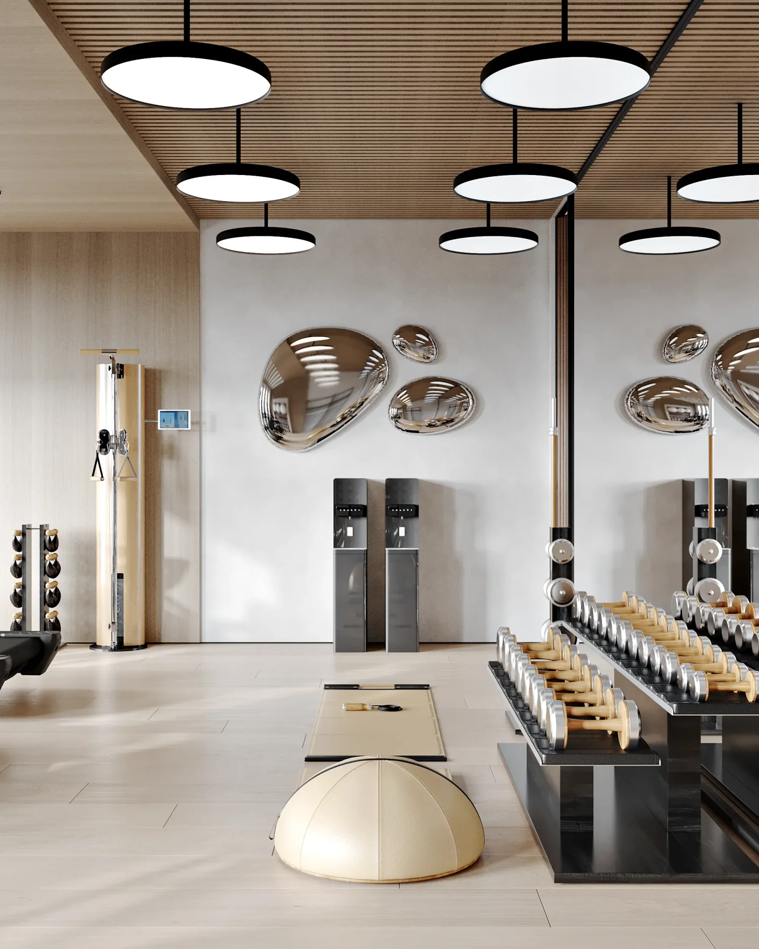 Styled interior scene with spatial narrative composition
