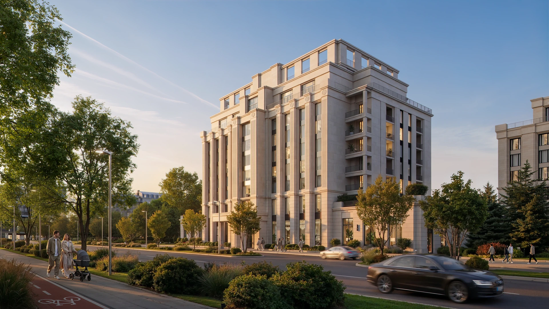 Aerial view of the Symphony Garden residential masterplan with landscaped courtyards