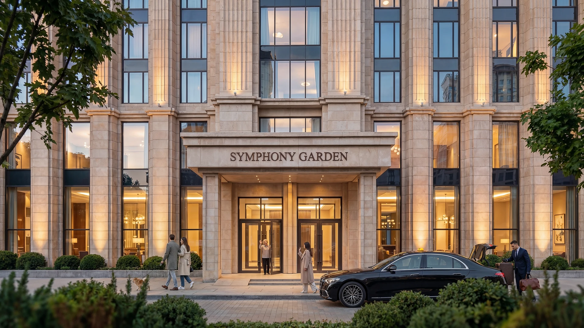 Symphony Garden residential quarter with community spaces and greenery