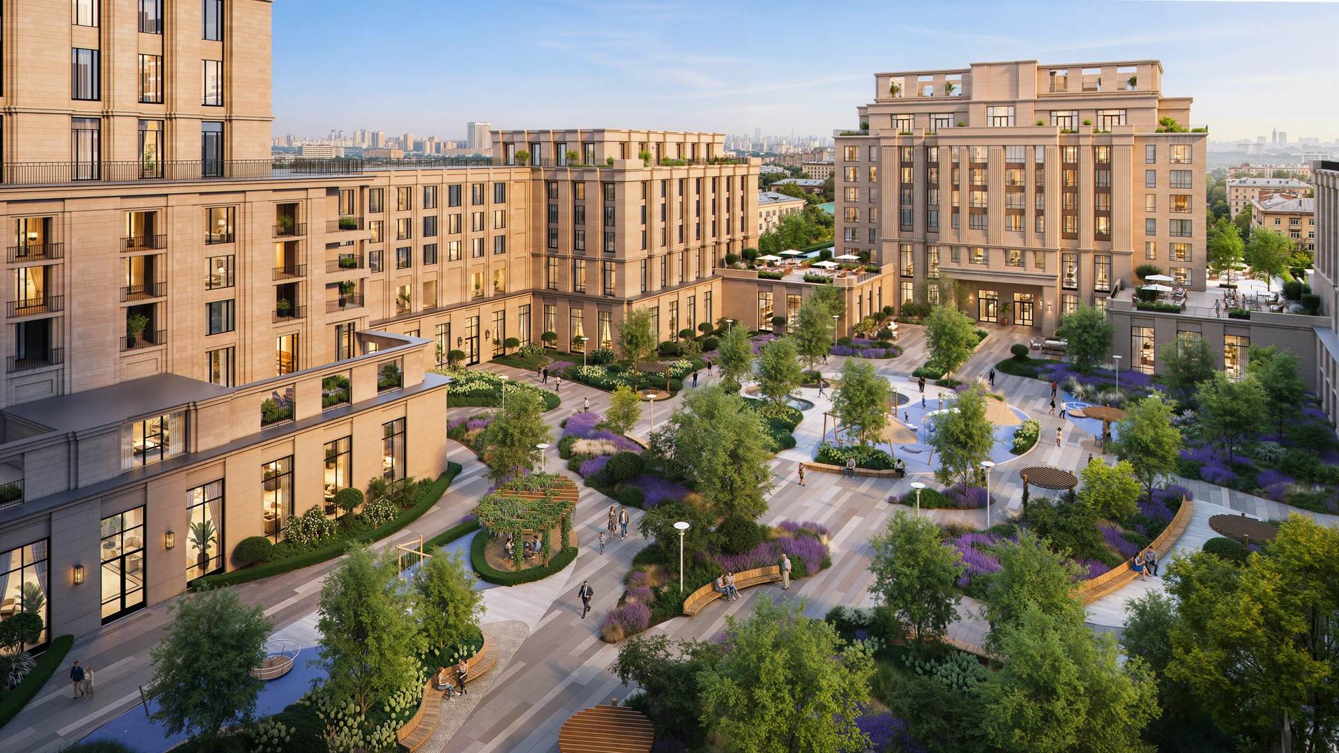 Symphony Garden apartment buildings with active ground-floor life