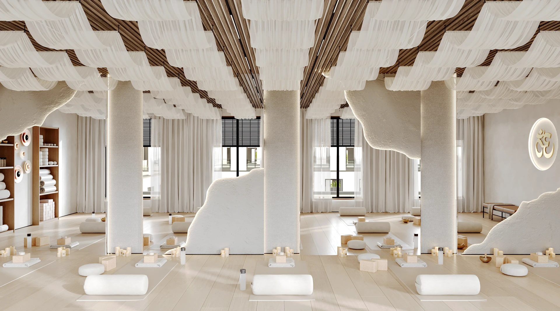 Spa and wellness yoga studio interior